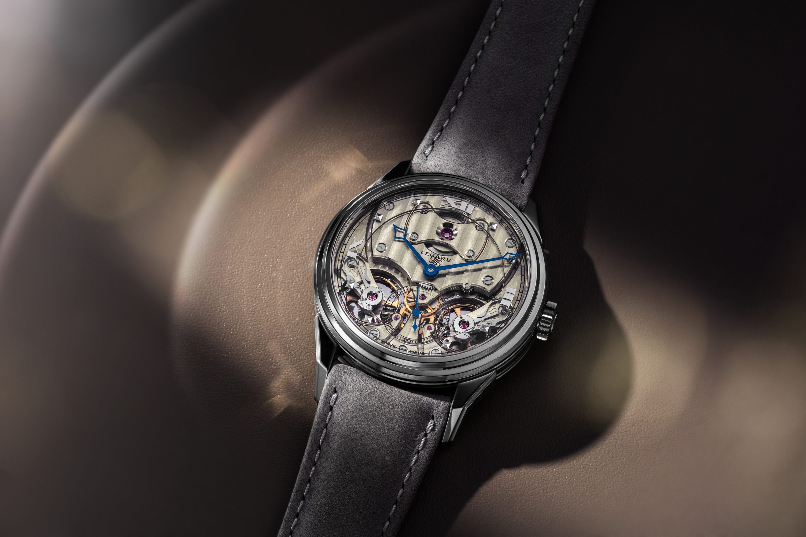 Firefly_Gemini Flash_Luxury Swiss dress watch at low side angle, assembled watch with _open-worked silver 352317